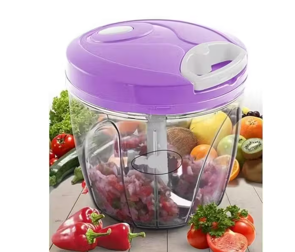 900 ml powerful manual vegetable chopper - cut veggies in seconds!