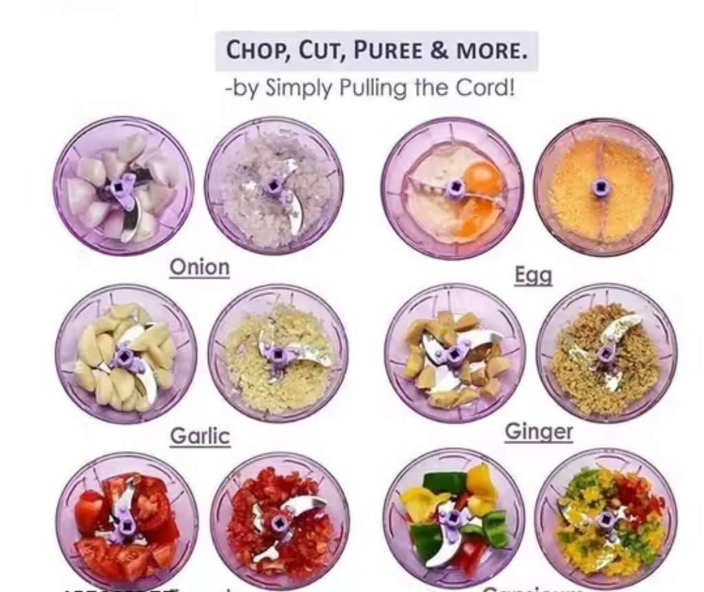 900 ml powerful manual vegetable chopper - cut veggies in seconds!